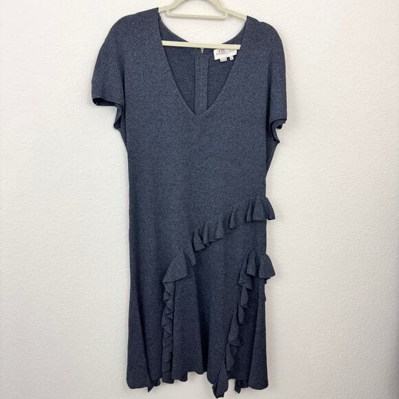 Sachin & Babi Shalise Midi Dress Size XL Ruffle Heather Gray - Picture 1 of 9